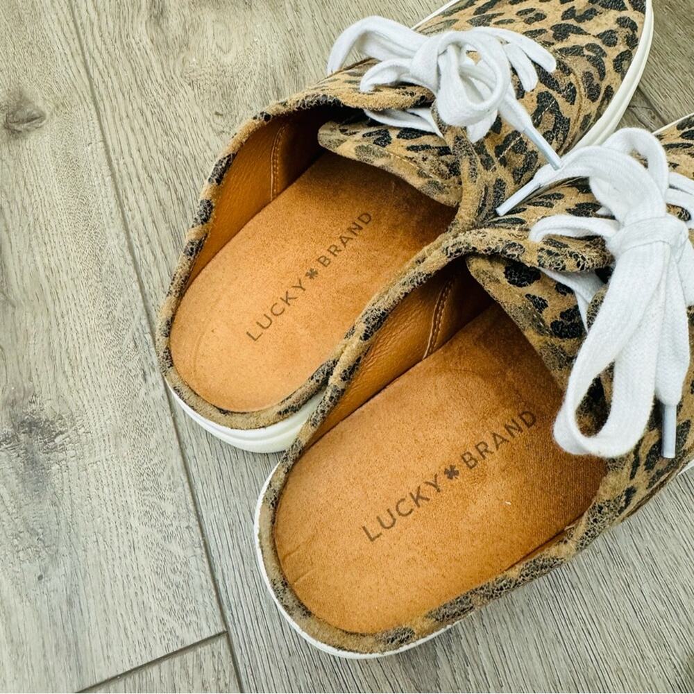 Lucky Brand Talani Cheetah Print platform Slip On Sneaker - Size 6 - Picture 8 of 10